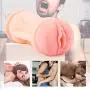 Male Masturbator Cup-Allovers Pocket Pussy Masturbation Stroker with 3D Realistic Vagina and Sexy Mouth 2 in 1 Adult Sex Toys for Intense Stimulation，Any Size Masturbation