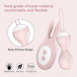 iBall Bullet Egg Vibrator, Dual Vibrating Love Egg Wireless with Remote Control, Silicone G Spot Wand Massager Dildo Cordless with Multiple Play Methods for Women and Couples