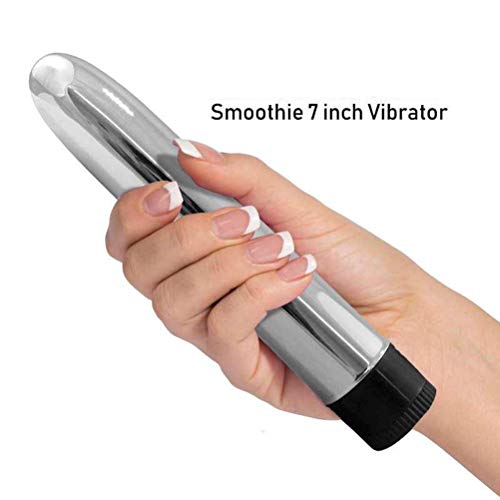 7 Inch Slim Massager, Handheld Massager,Power Vibrating Massager Stick, Silver