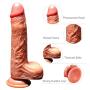 8.7 Inch Powerful Cordless Waterproof Thrusting Massager with 10 Automatic Modes and Suction Cup