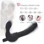 Vibrating Strapless Strap on Dildo Vibrator Silicone USB Rechargeable Female Clitoris Stimulate G-Spot Massager Adult Sex Toys for Lesbian and Women