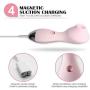 QWG Clitoral Sucking Vibrator, G Spot Clit Dildo Vibrators for Women with Suction & Vibration, Waterproof Clitoral G Spotter Nipple Stimulator Toys, Girls Best Friend [Pink]