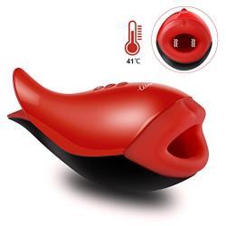 Utimi Male Masturbators Cup Rechargeable 10-Mode Masturbation Sex Toys with Powerful Vibration and Heating Function for Intense Stimulation