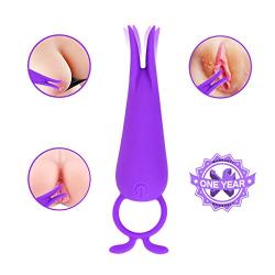 Quiet Powerful Silicone Mini Vibrator with 10 Modes for Travel, LUV-SPOT Rechargeable Sex Toys with Soft Smooth Tentacles to Clitoris Nipple Penis Stimulation Massager for Women, Men and Couples