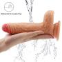 Realistic Dildo with 10 Strong Vibration 360°Swirling Motion for Women, PALOQUETH Dual Density Vibrating Vibrator with Wireless Remote Control Strong Suction Cup