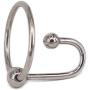 Eastern Delights Stainless Penis Cock Rings with Urethral Sounds Ball