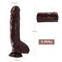 High Quality Brown Realistic Muscle Relaxing Wand for Women Soft PVC Discreet Package
