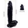 WJL HW Personal Massager 11.8 Inch Big Size Real Feel Boys Skin Female Relax Massager (Color : Black)