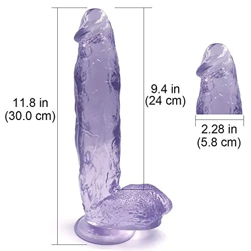 Wushuangyu 11.8 Inch Super Huge Long Full Body Massager Big Personal Relax Massage Wand for Women with Powerful Suction Cup - Vibrant Toy