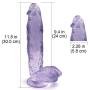Wushuangyu 11.8 Inch Super Huge Long Full Body Massager Big Personal Relax Massage Wand for Women with Powerful Suction Cup - Vibrant Toy