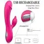 G Spot Rabbit Vibrator, Sexy Slave Ava Clitoral Stimulator with Tongue Tickler, Liquid Silicone Waterproof Dildo Massager with 7 Vibration, Quiet Dual Stimulation Sex Toys for Women, Rose Pink G Spot Rabbit Vibrator, Sexy Slave Ava Clitoral Stimulator with Tongue Tickler, Liquid Silicone Waterproof Dildo Massager with 7 Vibration, Quiet Dual Stimulation Sex Toys for Women, Rose Pink