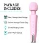 Grectek Wireless Full Body Wand Massager with Separate Electrical Motor,Handheld Waterproof Massager 20 Vibration Patterns,Therapeutic Powerful and Rechargeable for Stress Relief (Pink)