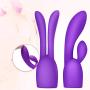 gLoaSublim Silicone Rabbit Ear Vibrator Cover Cap AV Wand Massager Sleeve Adult Toy 2#