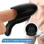 Male Masturbator Cup Penis Training Vibrator - Adorime Sexual Endurance Prolonging & Testicles Double Stimulator with 10 Modes, Stamina Training Tool Glans Trainer Adult Sex Toys for Man