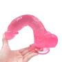 9 Inch Clear Transparent Women Toy with Powerful Suction Cup for Hands Free Play,Crystal Pink