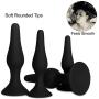 KM20-4Pcs-Set Soft Silicone But.t Pl~ugs Set - Best Idea for Gift for Women-Suitable for Long-Term wear (Black)