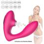 Clitoral Sucking Vibrator, G Spot Clit Dildo Vibrators Waterproof, Rechargeable Clitoris Stimulator with 10 Suction & Vibration Patterns Sex Toys for Women (Pink)