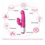 Ladaidra G Spotter Rabbit Vibrator Realistic Heating Dido Clít-órǐs Stímulatión Rechargeable Másságer with 7x7 Strong Thrusting Telescopic Ví-brátions Dual Motor Stímulatór for Women Couple