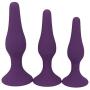 Eastern Delights Luxury Silicone Anal Trainer Butt Plug, Excellent Anal Sex Toy for Beginner, Purple Kit