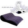 Gorge-buy Sex Pillow - 34.25 * 27.55 * 10.23inch Wedge Bed Pillow - Sex Toys Knight Pose Fun Mat- Wave Inflatable Flocking Pillow for Sex Love (D)