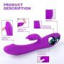 G Spot Rabbit Vibrator with Clit Stimulator for Double Stimulation Rechargeable, SHEQU Waterproof Vibrating Dildo Vibrator Sex Toys with 10 Powerful Vibrations for Women Couple Vagina Anal Play