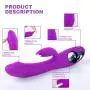 G Spot Rabbit Vibrator with Clit Stimulator for Double Stimulation Rechargeable, SHEQU Waterproof Vibrating Dildo Vibrator Sex Toys with 10 Powerful Vibrations for Women Couple Vagina Anal Play