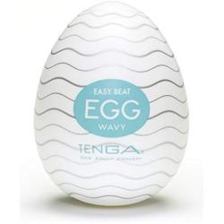 TENGA Easy Beat EGG Mens Portable Pleasure Device, Male Sleeve Stroker EGG-001 Wavy