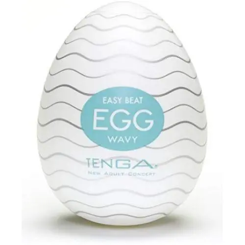 TENGA Easy Beat EGG Mens Portable Pleasure Device, Male Sleeve Stroker EGG-001 Wavy TENGA Easy Beat EGG Mens Portable Pleasure Device, Male Sleeve Stroker EGG-001 Wavy