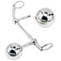 Eastern Delights Female Anal Vagina Double Ball Plug in Steel Chastity Belt Hook Bondage