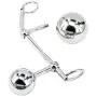 Eastern Delights Female Anal Vagina Double Ball Plug in Steel Chastity Belt Hook Bondage Eastern Delights Female Anal Vagina Double Ball Plug in Steel Chastity Belt Hook Bondage