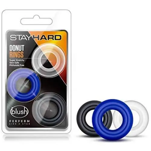 Blush Novelties Soft Stretchy Male Enhancement Cock Rings - Assorted Pack of 3 Blush Novelties Soft Stretchy Male Enhancement Cock Rings - Assorted Pack of 3