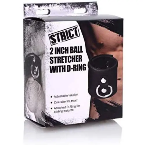 Strict Leather Ball Stretcher with D-Ring, 2 Inch Strict Leather Ball Stretcher with D-Ring, 2 Inch