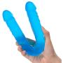 MATATA Realistic 13.2 Inch Double Dildo Dong Fake Penis Adult Sex Toys for Female Masturbation(Blue)