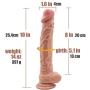 Realistic Dillo with Suction Cup Hands-Free Flexible Pennis Seax Toiy for Women Men Beginners