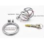 Chástí-ty Device, Cǒck Lock, Pěnǐs Lock Ring Men Hypoallergenic Stainless Steel Metal Chasteness Device Anti-Off T-Shirt Belt - 6 (Size : 45mm)