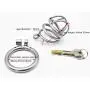 Chástí-ty Device, Cǒck Lock, Pěnǐs Lock Ring Men Hypoallergenic Stainless Steel Metal Chasteness Device Anti-Off T-Shirt Belt - 6 (Size : 45mm)