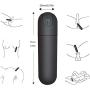 G Spot Bullet Dildo Vibrator Nipple Clitoris Stimulator USB Rechargeable for Travel - 10 Modes Portable Waterproof Mini Orgasm Vaginal Anal Massager Adult Sex Toys for Women（Black）