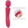 LED Light Vibrator Portable Electronic Mobile Computer USB Rechargeable Power Wireless Wand Massage Cordless Electric Massager (Pink-4)
