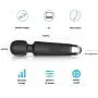 Wand Massager with 20x Magic Multi-Speed Vibrations, Cordless, Waterproof, Personal Handheld Electric Massager for Neck Shoulder Back Body Massage, Sports Recovery Muscle (Black Mini) Wand Massager with 20x Magic Multi-Speed Vibrations, Cordless, Waterproof, Personal Handheld Electric Massager for Neck Shoulder Back Body Massage, Sports Recovery Muscle (Black Mini)