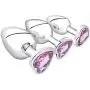FeiGu 3 Pieces Heart Shape Jeweled Butt Plug Kit, Stainless Steel Anal Training Sets Adult Sex Toy for Beginners Couples FeiGu 3 Pieces Heart Shape Jeweled Butt Plug Kit, Stainless Steel Anal Training Sets Adult Sex Toy for Beginners Couples