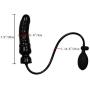 EXLATEX Adults Inflatable Pump Latex Solid Dildo with Plug Latex Masturbation (One size, Black)