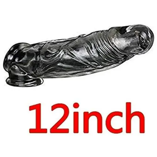 BLACK King-Sized 9 Inch Amazing Performance Extender Enlargement, Extra Large 3" for Male Strentch Length Can Be 12 Inch