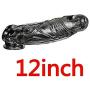 BLACK King-Sized 9 Inch Amazing Performance Extender Enlargement, Extra Large 3" for Male Strentch Length Can Be 12 Inch BLACK King-Sized 9 Inch Amazing Performance Extender Enlargement, Extra Large 3" for Male Strentch Length Can Be 12 Inch