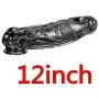 BLACK King-Sized 9 Inch Amazing Performance Extender Enlargement, Extra Large 3" for Male Strentch Length Can Be 12 Inch