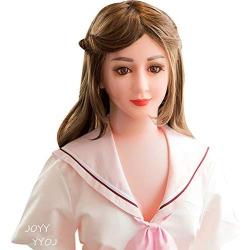 YYOJ Inflatable Sex Doll, Rubber Doll for Men Semi-Solid Silicone Love Doll Lifelike Giant Breast Vagina Anus Female Body Adult Sex Doll