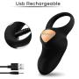 Vibrating Cock Ring for Men with 10 Vibration Modes Wireless Remote Control, PALOQUETH Silicone Rechargeable Male Penis Ring Vibrator for Couples Play, Waterproof