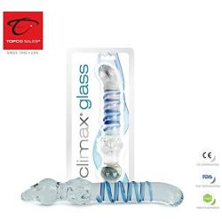 Climax Glass 4-Way Glass Dildo, Realistic Dong Fake Penis Adult Sex Female Masturbation Toys, 0.09 Pound