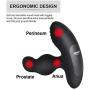 LEVETT Vibrating Anal Plug Butt Vibrator Silicone 16+3 Modes 360 Degree Rotating Head Stimulator Prostate Massager with Remote Controller Operation for Male Sex Toys(Black)
