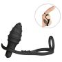 Anal Plug, Sexbaby 10 Speed Prostate Massager, Vibrating Waterproof Sex Toys for Man with 2 Erection Enhancing Cock Ring