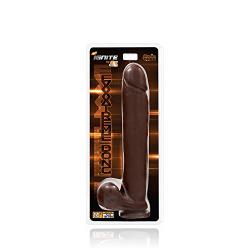 Si Novelties Exxtreme Dong with Suction, Brown, 14 Inch, 38.4 Ounce